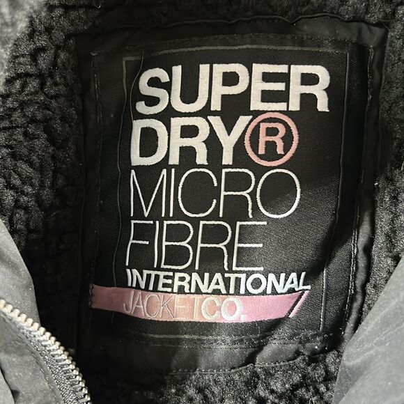 Superdry women’s Model microfibre new model faux fur jacket size small - Picture 4 of 6